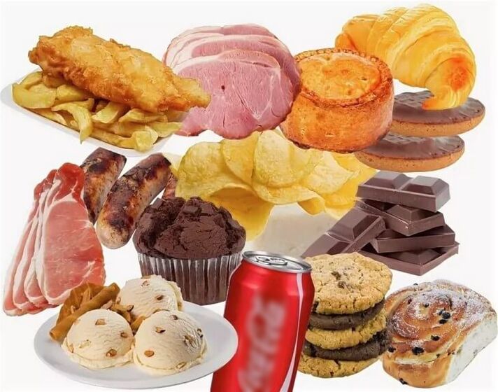 يحظر تناول الأطعمة الضارة عند فقدان الوزن
